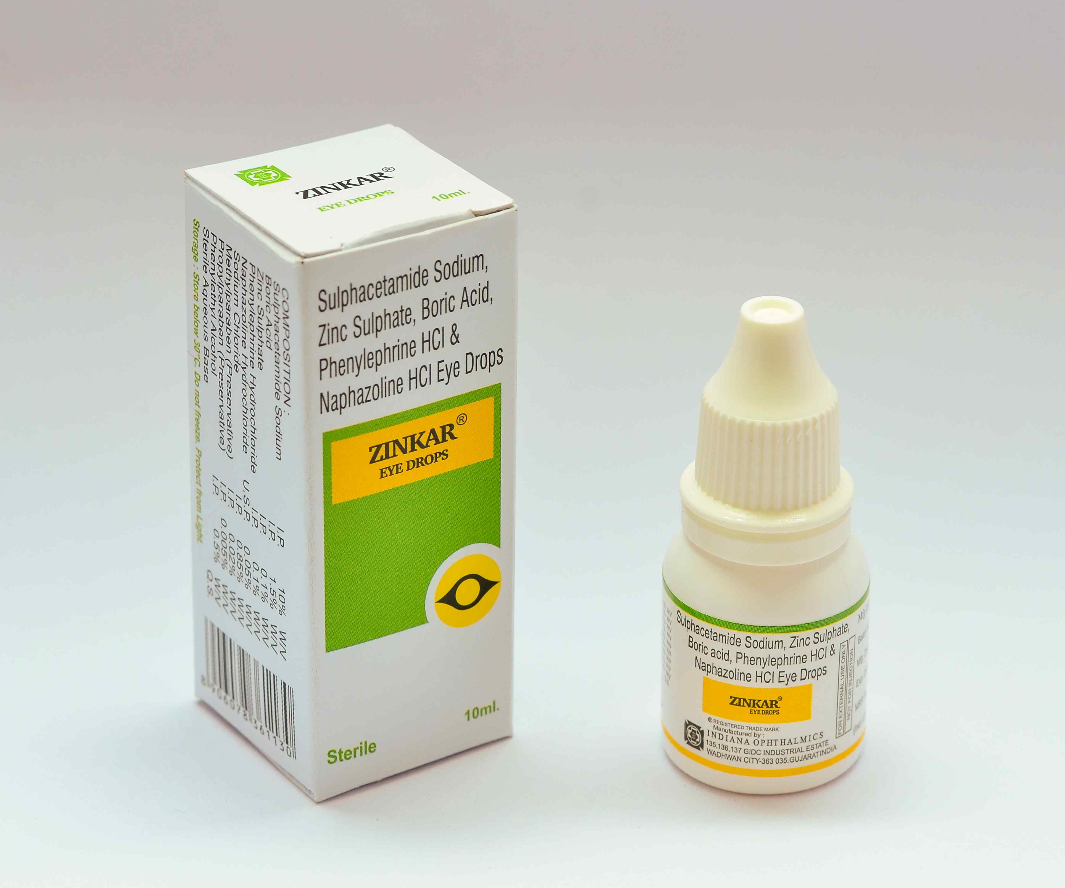 Sulphacetamide-Sodium-Zink-Sulphate-Boric-Acid-Phenylephrine-HCI-Eye-Drops-ZINKAR